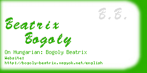 beatrix bogoly business card